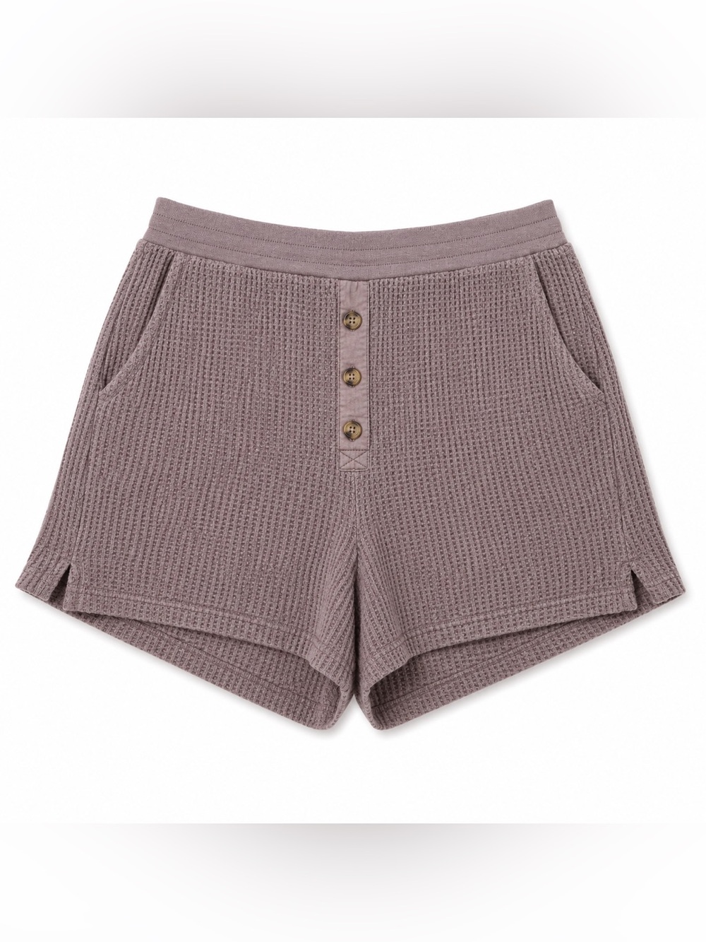 Knix Waffle Knit Lounge Shorts Dusty Mauve Relaxed Fit S/M - Picture 3 of 9